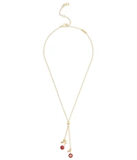 COACH Signature C Cherry Slider Short Pendant Necklace
