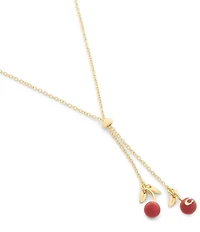 COACH Signature C Cherry Slider Short Pendant Necklace