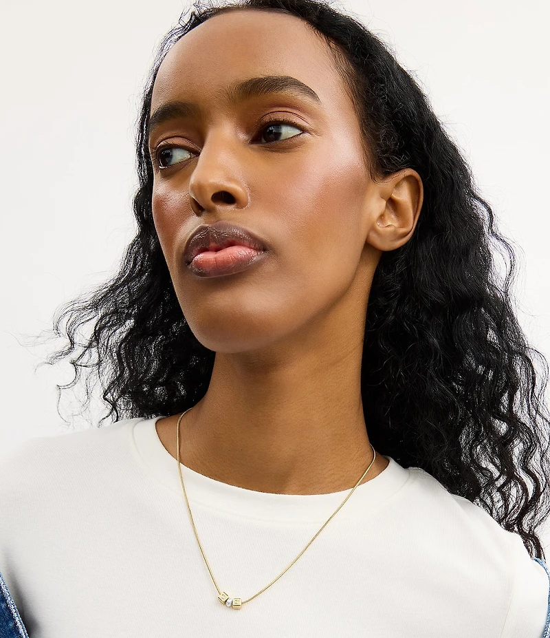 COACH Signature C Cube Short Pendant Necklace