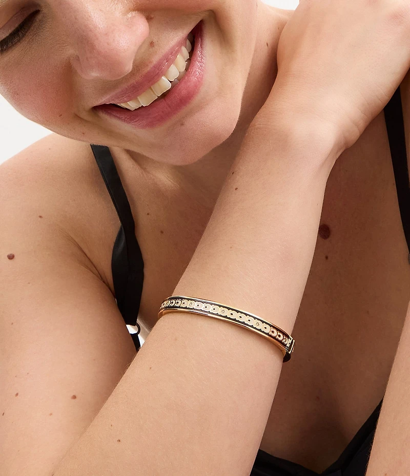 COACH Signature C Enamel Bangle Bracelet