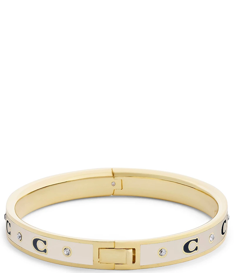 COACH Signature C Enamel Bangle Bracelet