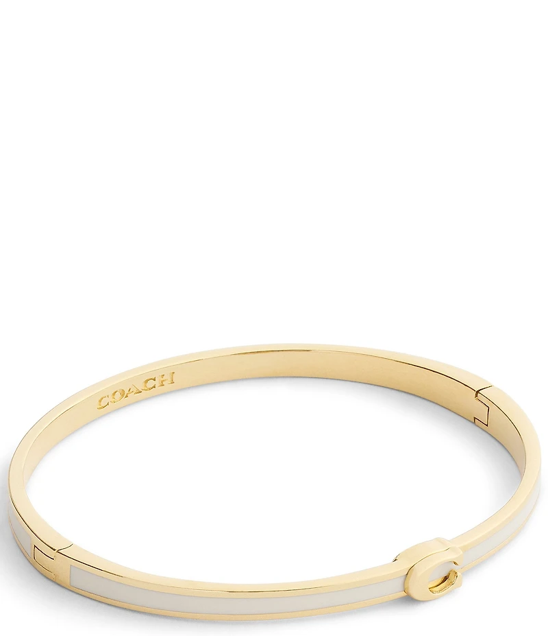 COACH Signature C Enamel Bangle Bracelet