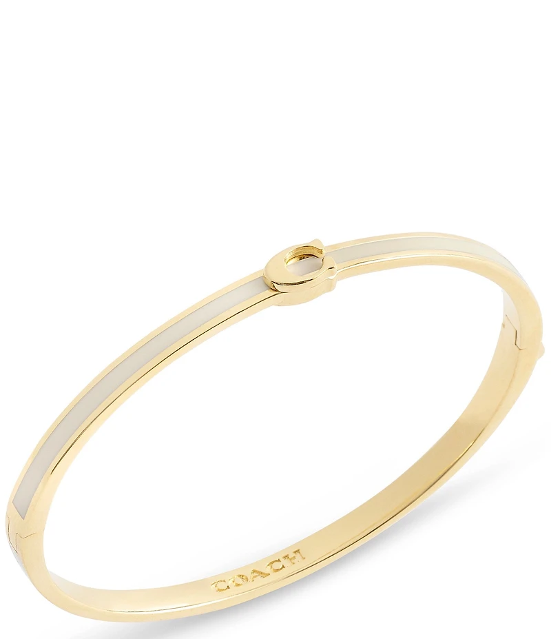 COACH Signature C Enamel Bangle Bracelet
