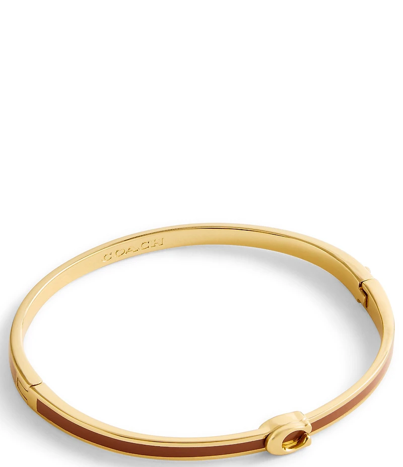 COACH Signature C Enamel Bangle Bracelet