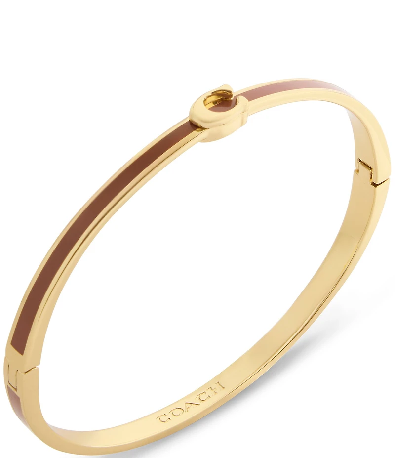 COACH Signature C Enamel Bangle Bracelet