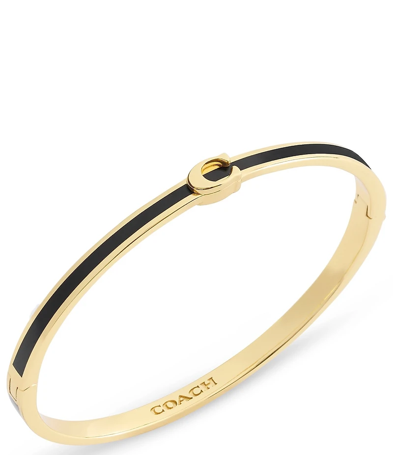 COACH Signature C Enamel Boxed Bangle Bracelet