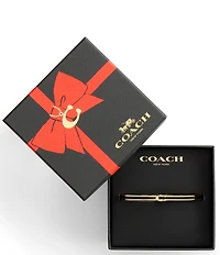 COACH Signature C Enamel Boxed Bangle Bracelet