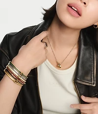 COACH Signature C Enamel Boxed Bangle Bracelet