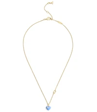 COACH Signature C Enamel Heart Short Pendant Necklace