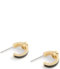 COACH Signature C Enamel Huggie Hoop Earrings