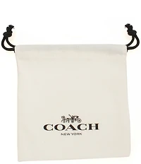 COACH Signature C Enamel Huggie Hoop Earrings