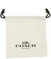 COACH Signature C Enamel Huggie Hoop Earrings