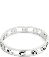 COACH Signature C Enamel Openwork Bangle Bracelet