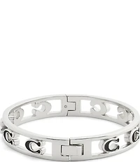 COACH Signature C Enamel Openwork Bangle Bracelet