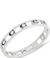 COACH Signature C Enamel Openwork Bangle Bracelet