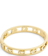 COACH Signature C Enamel Openwork Bangle Bracelet