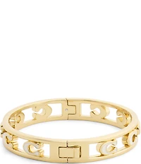 COACH Signature C Enamel Openwork Bangle Bracelet