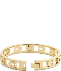 COACH Signature C Enamel Openwork Bangle Bracelet