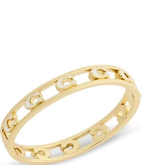 COACH Signature C Enamel Openwork Bangle Bracelet