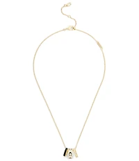 COACH Signature C Enamel Rondell Short Pendant Necklace