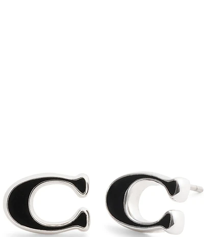 COACH Signature C Enamel Stud Earrings