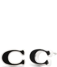 COACH Signature C Enamel Stud Earrings