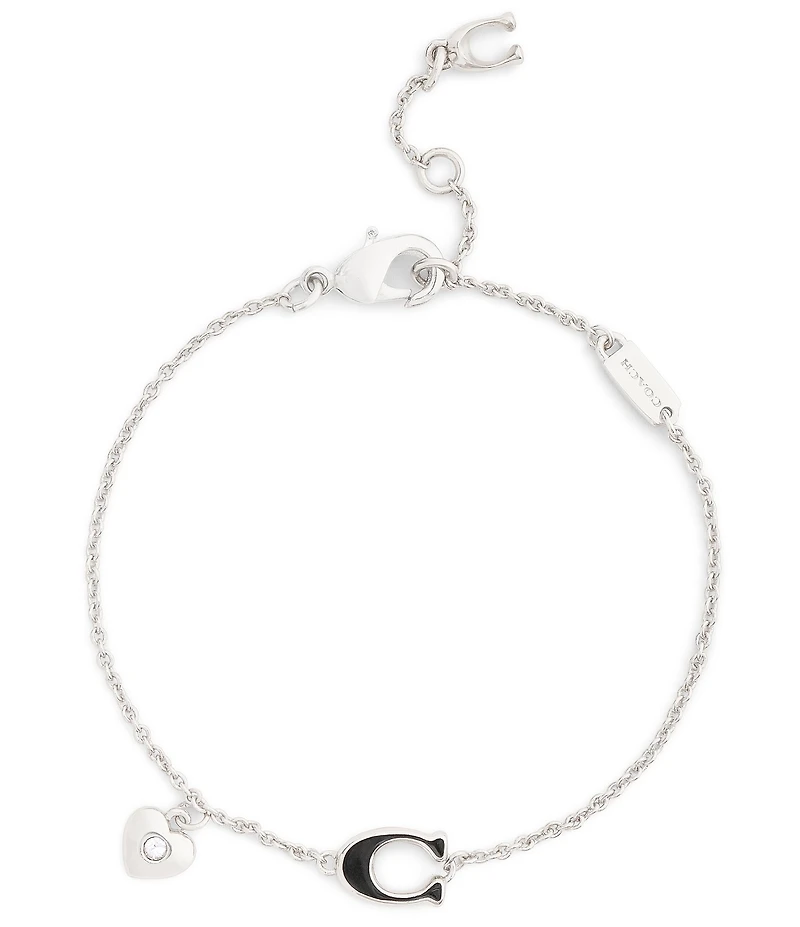 COACH Signature C Heart Strand Line Bracelet