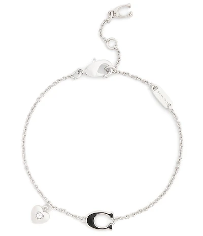 COACH Signature C Heart Strand Line Bracelet