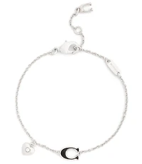 COACH Signature C Heart Strand Line Bracelet
