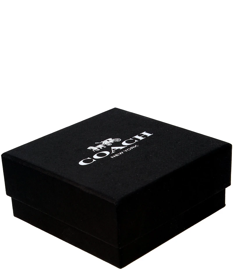 COACH Signature C Hinged Two Tone Bangle Bracelet