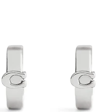 COACH Signature C Huggie Hoop Earrings