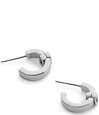 COACH Signature C Huggie Hoop Earrings