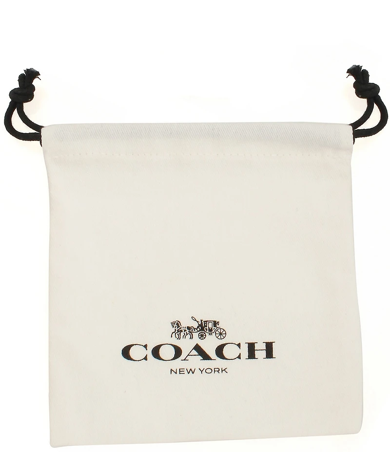 COACH Signature C Huggie Hoop Earrings
