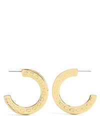 COACH Signature C Large Hoop Earrings