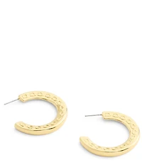 COACH Signature C Large Hoop Earrings