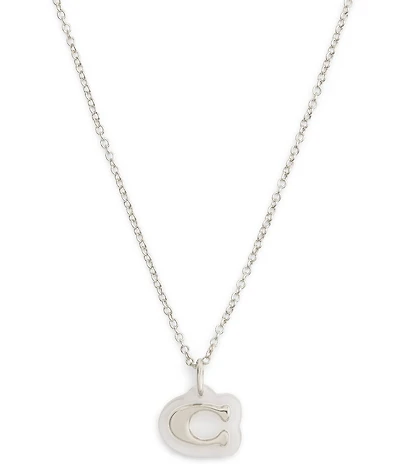 COACH Signature C Lucite Short Pendant Necklace