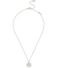 COACH Signature C Lucite Short Pendant Necklace