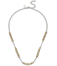 COACH Signature C Mixed Chain Collar Necklace