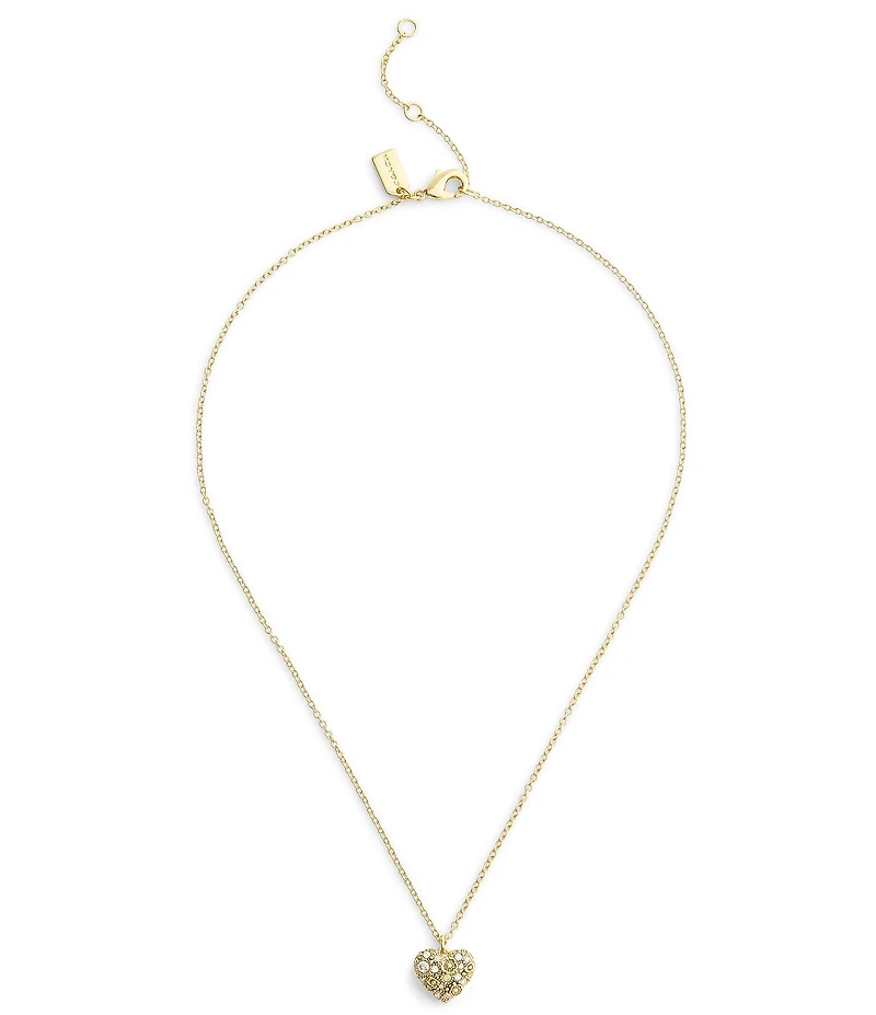 COACH Signature C Pav Boxed Heart Jewelry Set