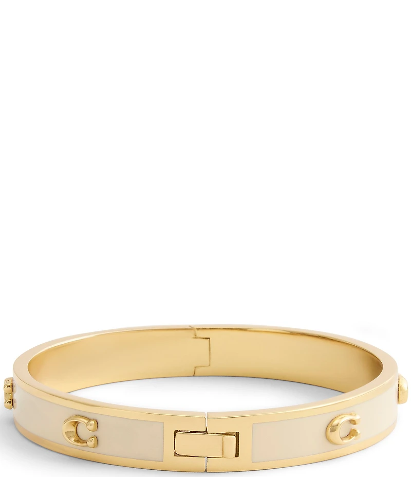 COACH Signature C Pegged Enamel Bangle Bracelet