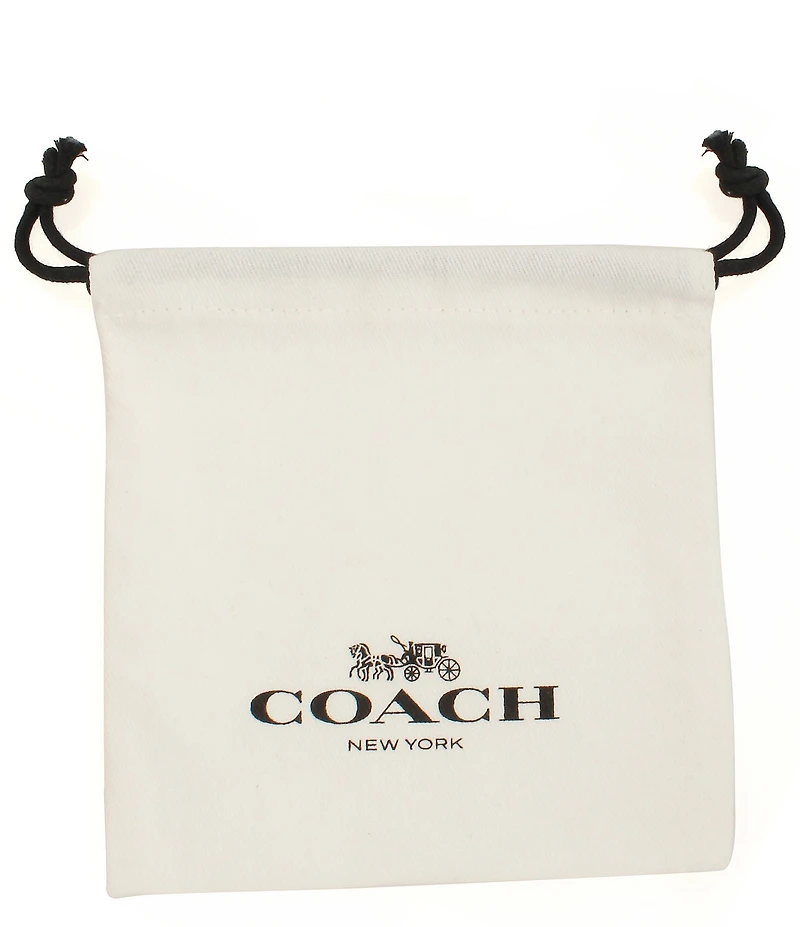 COACH Signature C Puffy Heart and Cat Pearl Mismatched Drop Earrings