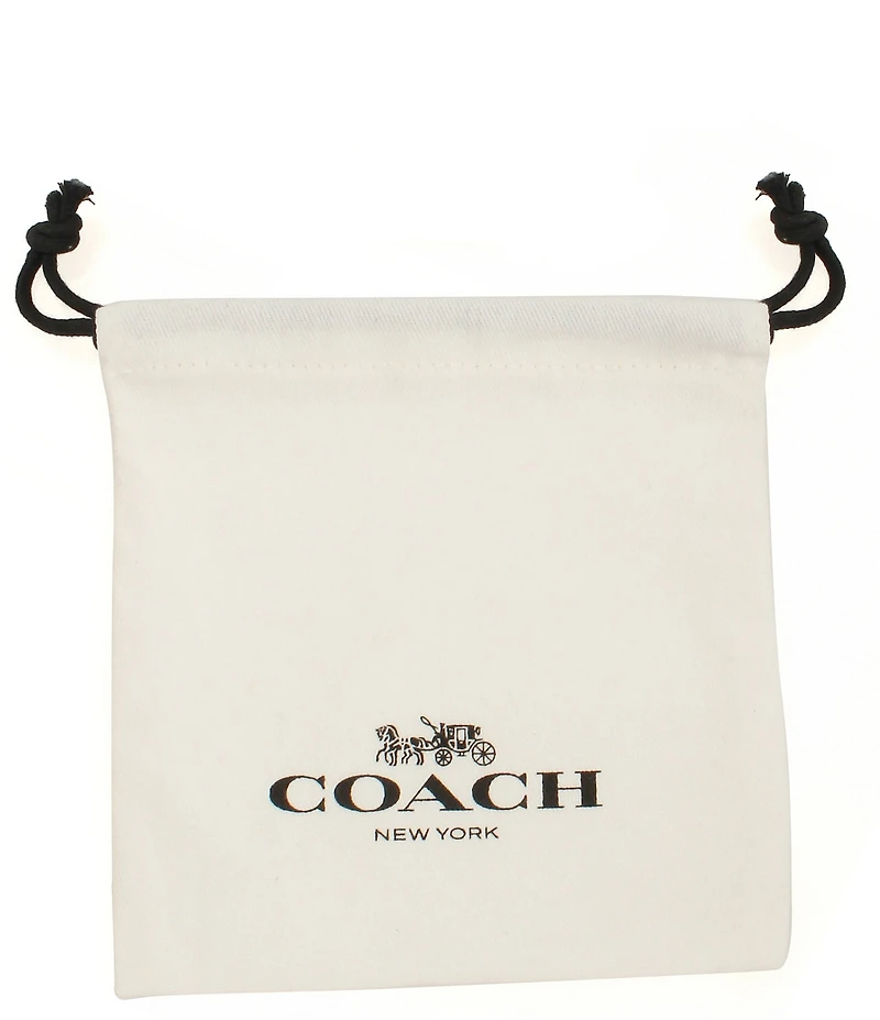 COACH Signature C Resin Heart Short Pendant Necklace