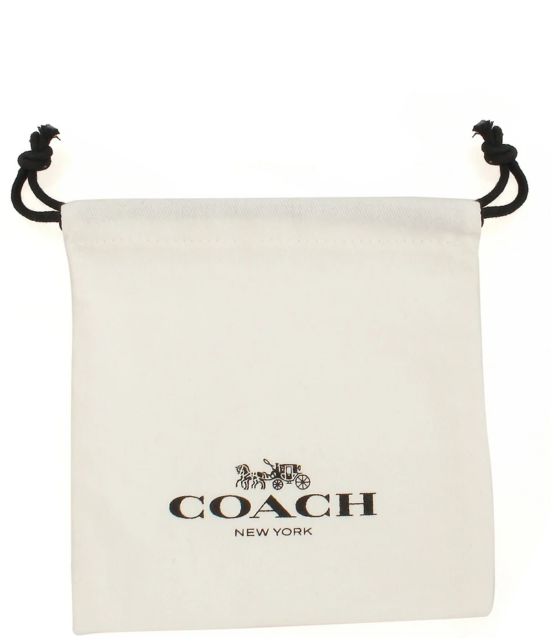 COACH Signature C Resin Heart Short Pendant Necklace