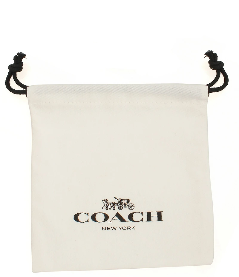 COACH Signature C Resin Heart Short Pendant Necklace