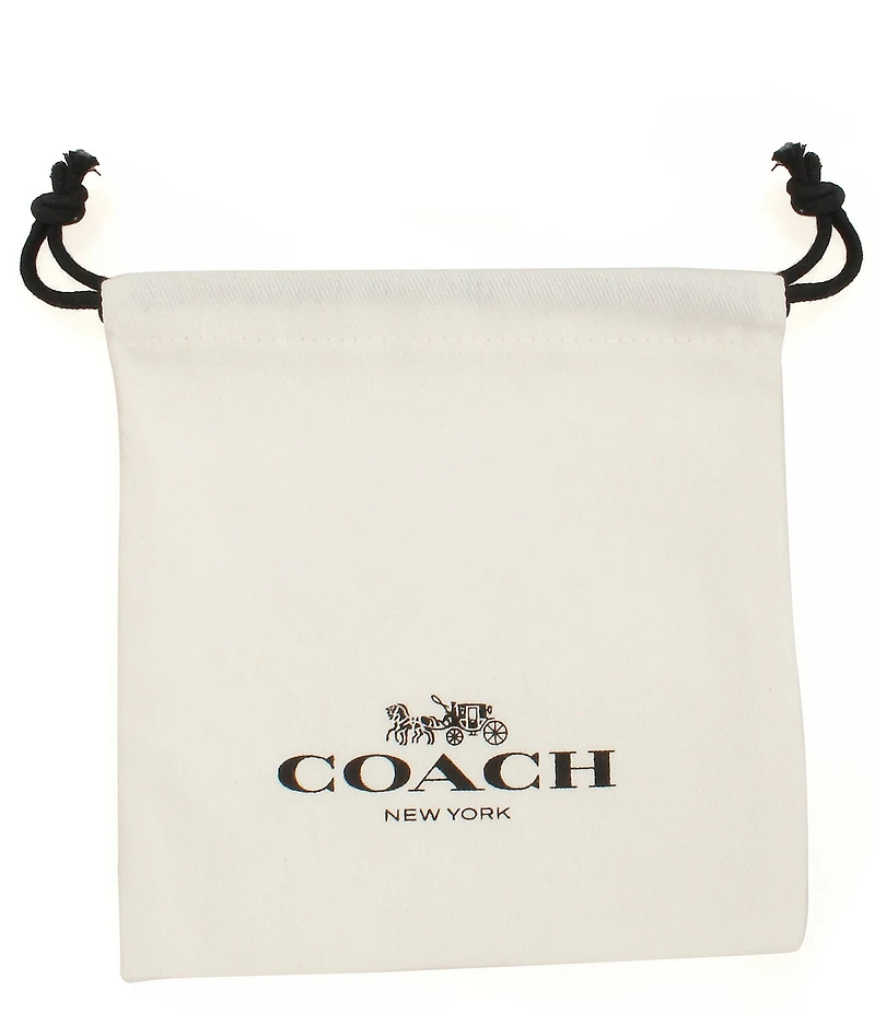 COACH Signature C Resin Heart Short Pendant Necklace