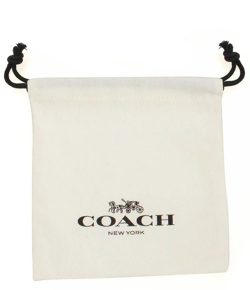 COACH Signature C Resin Heart Short Pendant Necklace
