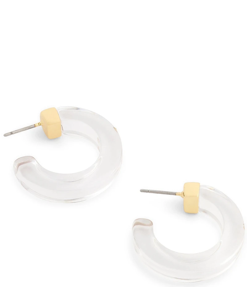 COACH Signature C Resin Hoop Earrings