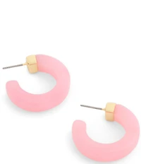 COACH Signature C Resin Hoop Earrings