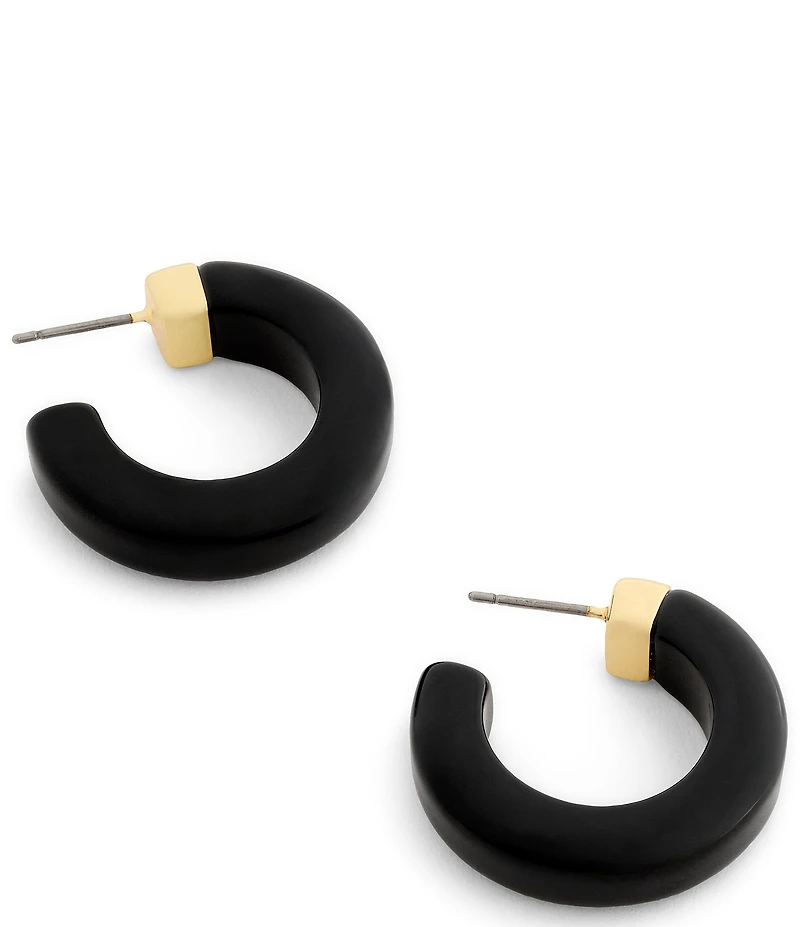 COACH Signature C Resin Hoop Earrings