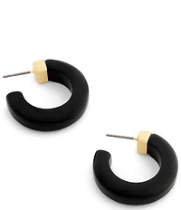 COACH Signature C Resin Hoop Earrings